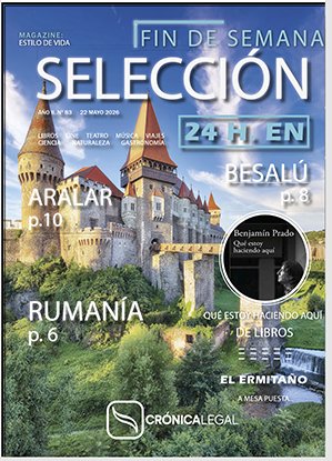 Portada de revista con castillo y texto sobre selección de fin de semana