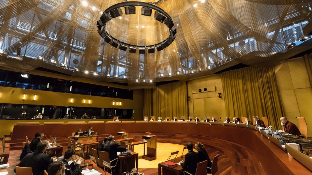 Vista del Tribunal de Justicia de la Unión Europea durante una sesión judicial.
