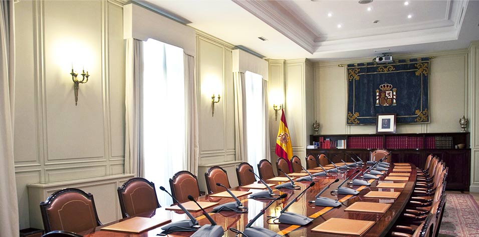 Sala de reuniones del Consejo General del Poder Judicial en España