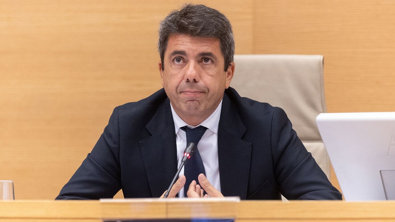 Carlos Mazón en la Audiencia de Valencia durante una sesión judicial