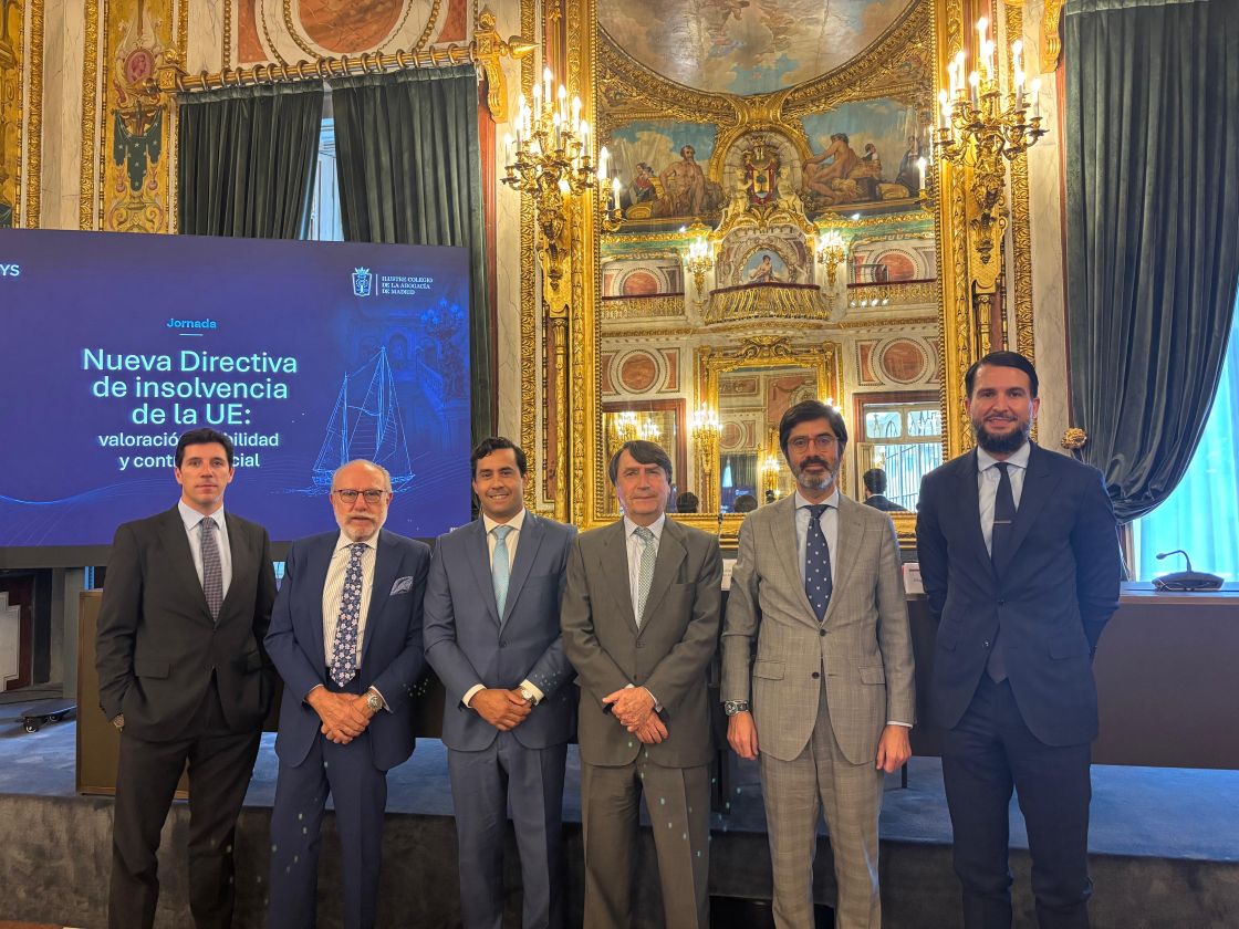 Participantes de la jornada sobre la nueva directiva de insolvencia de la UE en Madrid.
